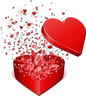 Gif animé joyeuse Saint Valentin mille bisoux